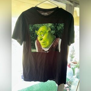 DreamWorks Sherk T-Shirt Black Crew Neck Short Sleeve (LARGE)